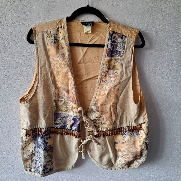 Fritzi Jackets & Blazers - Floral Patchwork Women's Vest